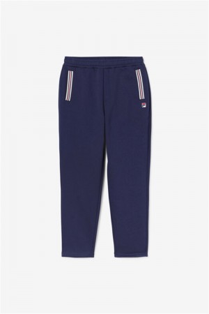 Navy Men's Fila Waylon Pants | Saudi Arabia-478120