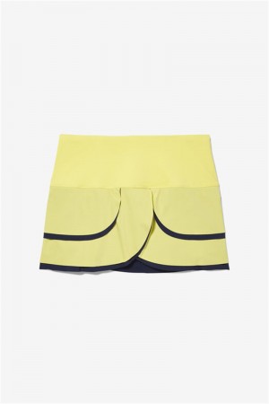 Navy Women's Fila Alley Scallop Skirts | Saudi Arabia-730184