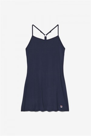 Navy Women's Fila Essentials Dress | Saudi Arabia-804617