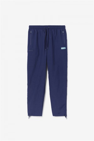 Navy / Black Men's Fila Savi Cargo Pants | Saudi Arabia-286750