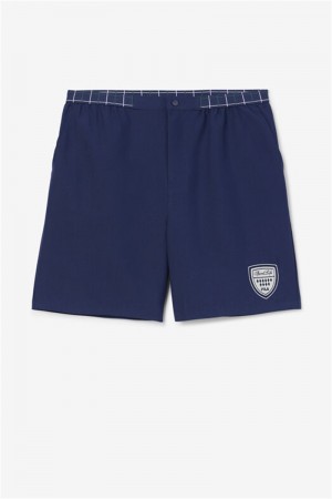 Navy / White Men's Fila Anyz Shorts | Saudi Arabia-294580