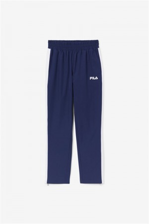 Navy / White Men's Fila Jovia Track Pants | Saudi Arabia-425301