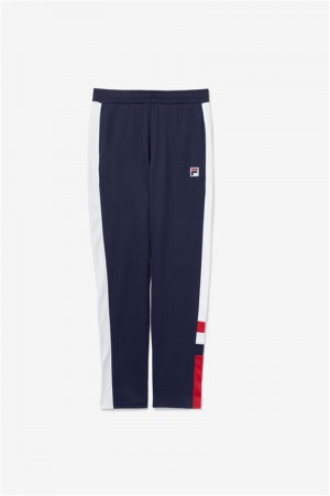 Navy / White / Red Men's Fila Essentials H Track Pants | Saudi Arabia-594816