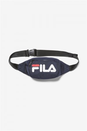 Navy / White / Red Women's Fila Henry Fanny Pack Bags | Saudi Arabia-285046