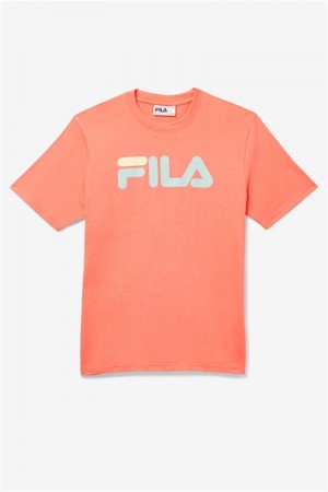 Orange Men's Fila Eagle Tee | Saudi Arabia-785364