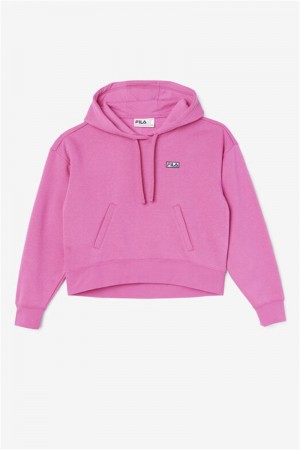 Pink Men's Fila Marina Hoodie | Saudi Arabia-407538