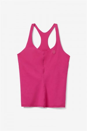 Pink Peacock Women's Fila Kick Serve Racerback Tanks | Saudi Arabia-249706