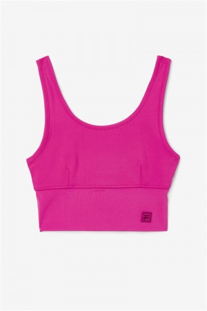 Pink Women's Fila Kora Top Bras | Saudi Arabia-832649