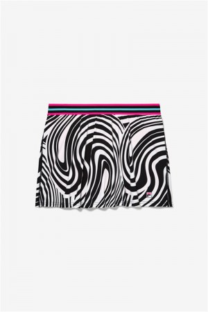 Pink Women's Fila Tie Breaker High Waist Skirts | Saudi Arabia-693814