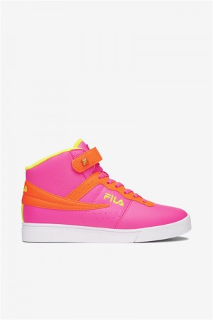 Pink / Orange / Yellow Women's Fila Vulc 13 Superbright Shoes | Saudi Arabia-845196