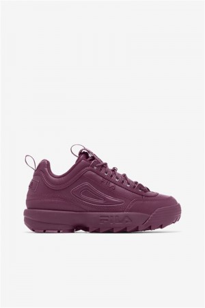 Purple Burgundy Women's Fila Disruptor 2 Premium Shoes | Saudi Arabia-639854