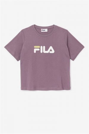 Purple Women's Fila Thea Tee | Saudi Arabia-358901