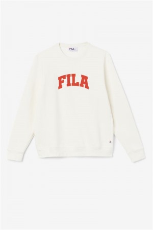 Red Men's Fila Kory Crewneck Sweatshirts | Saudi Arabia-208341