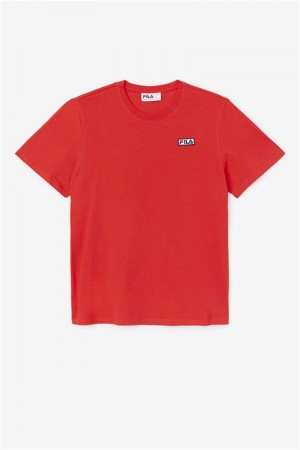 Red Men's Fila Skylar Tee | Saudi Arabia-796453