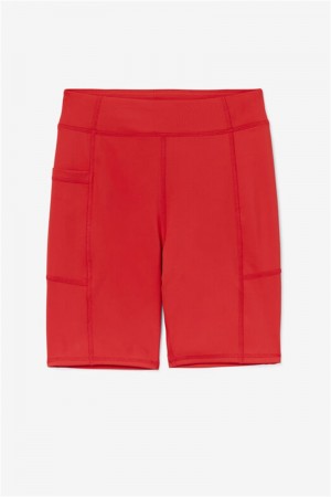 Red Women's Fila Tiana Bike Shorts | Saudi Arabia-307958