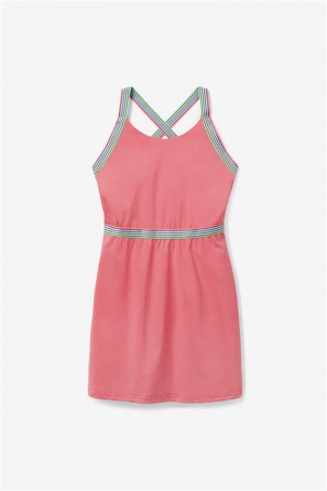 Rose Women's Fila Cross Court Cross Back Dress | Saudi Arabia-547820