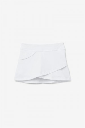 White Kids' Fila Girls Core Tiered Skirts | Saudi Arabia-304165