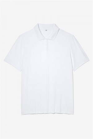 White Men's Fila Essentials Ss Polo Shirts | Saudi Arabia-624507