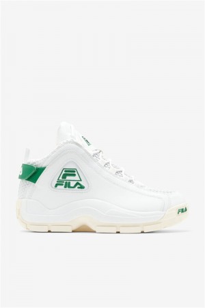 White Men's Fila Grant Hill 2 Woven Sneakers | Saudi Arabia-934150