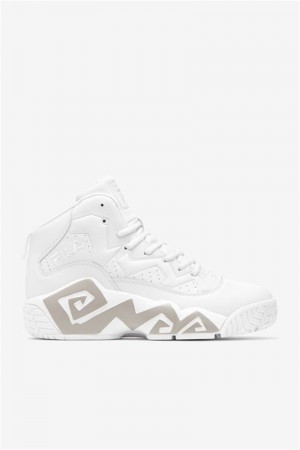 White Men's Fila MB Sneakers | Saudi Arabia-986237