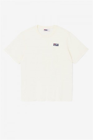 White Men's Fila Skylar Tee | Saudi Arabia-179056