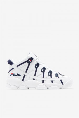 White Men's Fila Stackhouse Spaghetti Sneakers | Saudi Arabia-380679