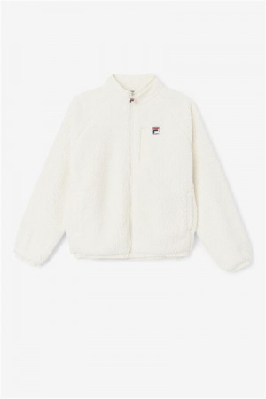 White Men's Fila Yuri Jackets | Saudi Arabia-864390