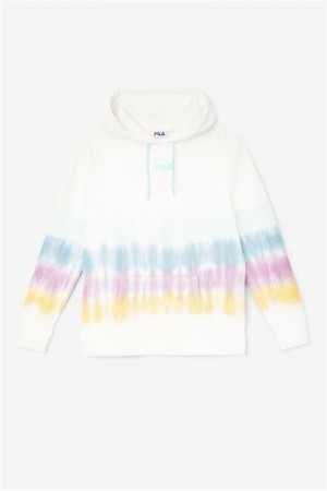 White Women's Fila Aerolynn Tie Dye Hoodie | Saudi Arabia-041328