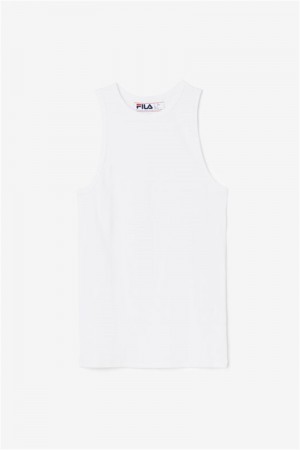White Women's Fila Alexia Tanks | Saudi Arabia-260385