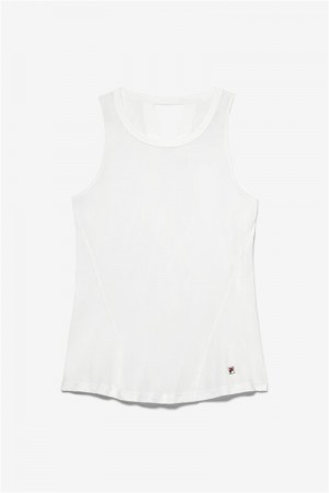 White Women's Fila Baseline Full Coverage Tanks | Saudi Arabia-581479
