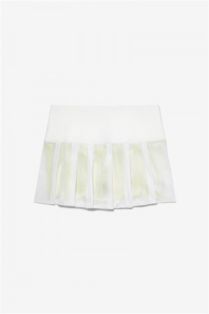 White Women's Fila Center Court 12" Skirts | Saudi Arabia-023481