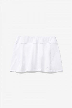 White Women's Fila Core A-Line Skirts | Saudi Arabia-174325