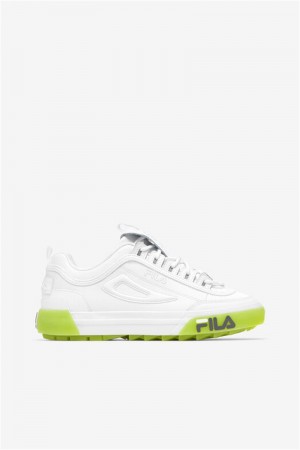 White Women's Fila Disruptor 2 Vulcanized Sneakers | Saudi Arabia-154930