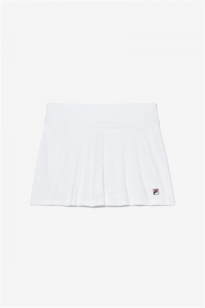White Women's Fila Essential A-Line Skirts | Saudi Arabia-138029