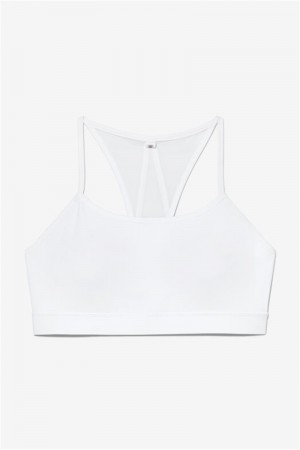White Women's Fila Essentials Bras | Saudi Arabia-367291