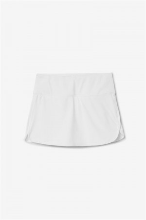 White Women's Fila Essentials Tie Break Skirts | Saudi Arabia-387054