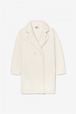 White Women's Fila Misty Coats | Saudi Arabia-145962