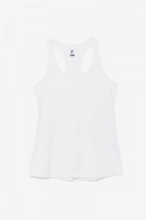 White Women's Fila Pickleball Racerback Tanks | Saudi Arabia-748039