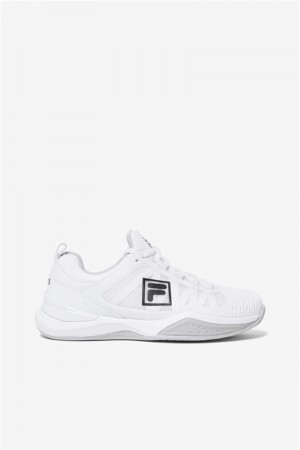 White / Black / Grey Women's Fila Speedserve Energized Tennis Shoes | Saudi Arabia-154860