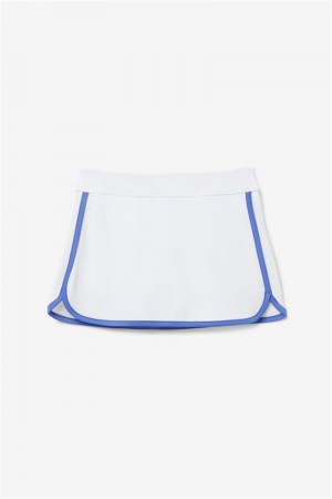 White / Blue Kids' Fila Girls Core Skirts | Saudi Arabia-387059
