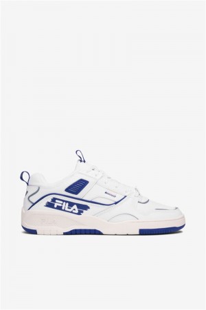 White / Blue Men's Fila Corda Sneakers | Saudi Arabia-378950