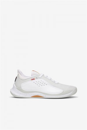 White / Grey / Brown Women's Fila Mondo Forza Tennis Shoes | Saudi Arabia-260753