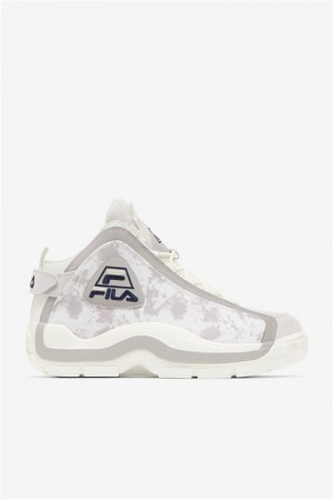 White / Grey / Navy Men's Fila Grant Hill 2 Sneakers | Saudi Arabia-354872