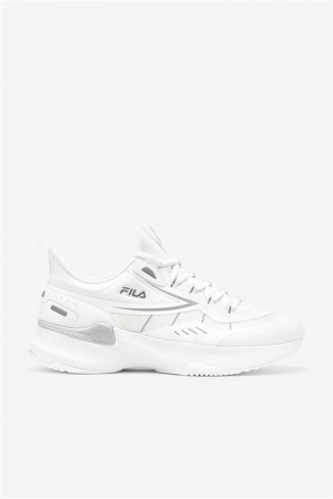 White / Metal Silver Men's Fila Tactik 5 Nucleus Shoes | Saudi Arabia-349167