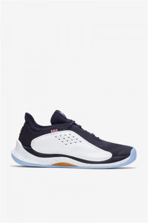 White / Navy / Blue Men's Fila Mondo Forza Tennis Shoes | Saudi Arabia-157643