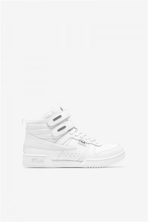 White / Navy / Red Kids' Fila F-14 Shoes | Saudi Arabia-925346