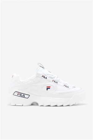 White / Navy / Red Men's Fila D-Formation Shoes | Saudi Arabia-207849