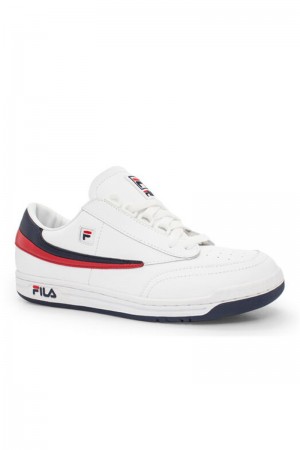 White / Navy / Red Men's Fila Original Tennis Shoes | Saudi Arabia-614823