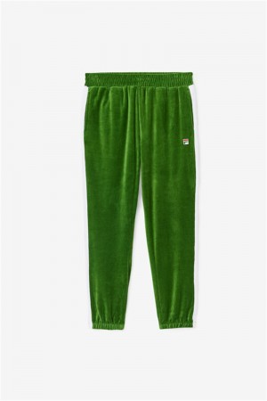 White / Red Men's Fila Brice Velour Pants | Saudi Arabia-468790