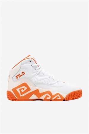 White / Red Men's Fila MB Sneakers | Saudi Arabia-470386